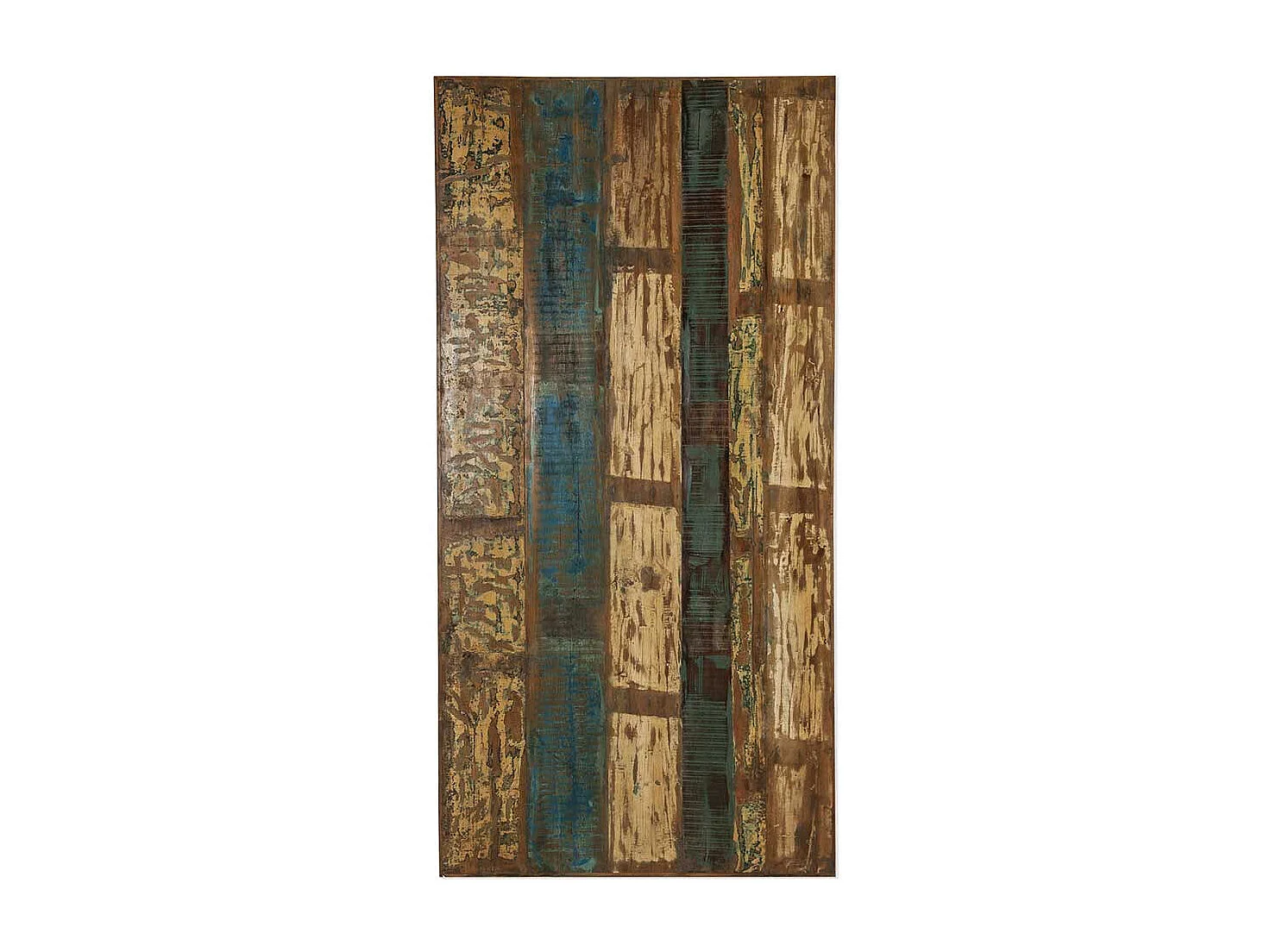 Shabby Küchen Tisch mit Massivholzplatte Gusseisen Gestell