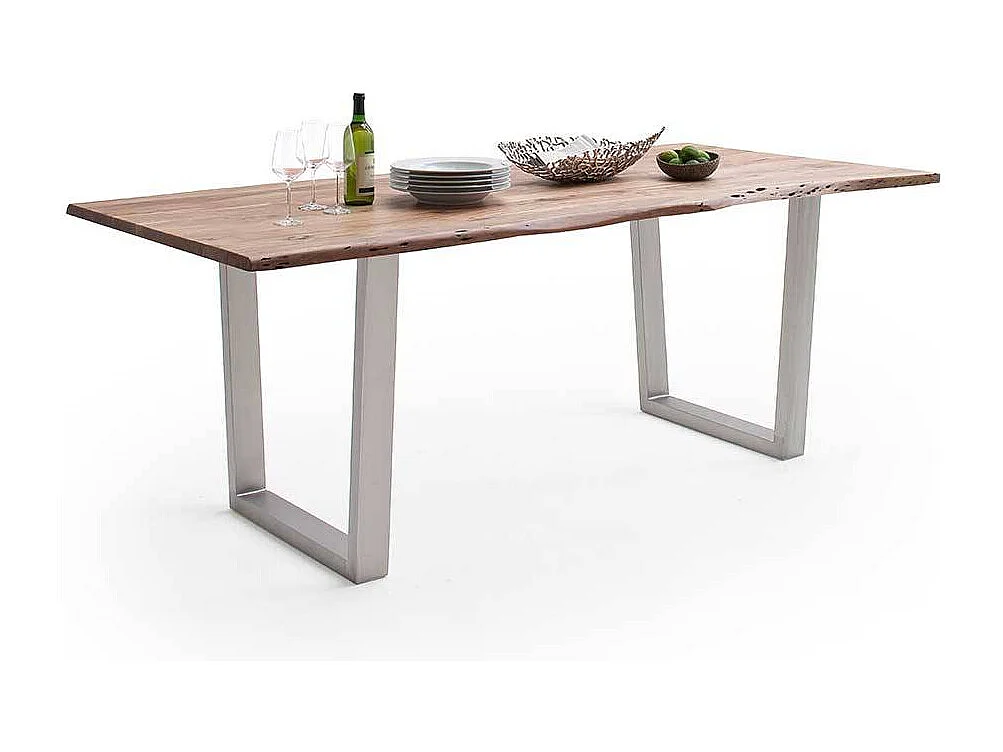 Esstisch Holztisch aus Metall und Akazie Massivholz