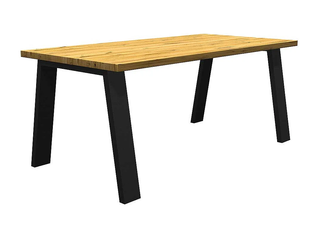 Eichentisch mit Vierfußgestell aus Metall modernem Design