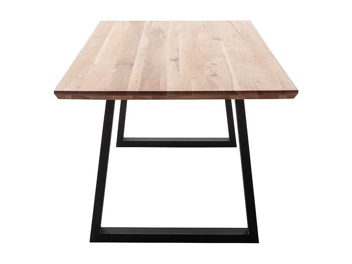 Esstisch Holztisch aus Metall und Zerreiche Massivholz