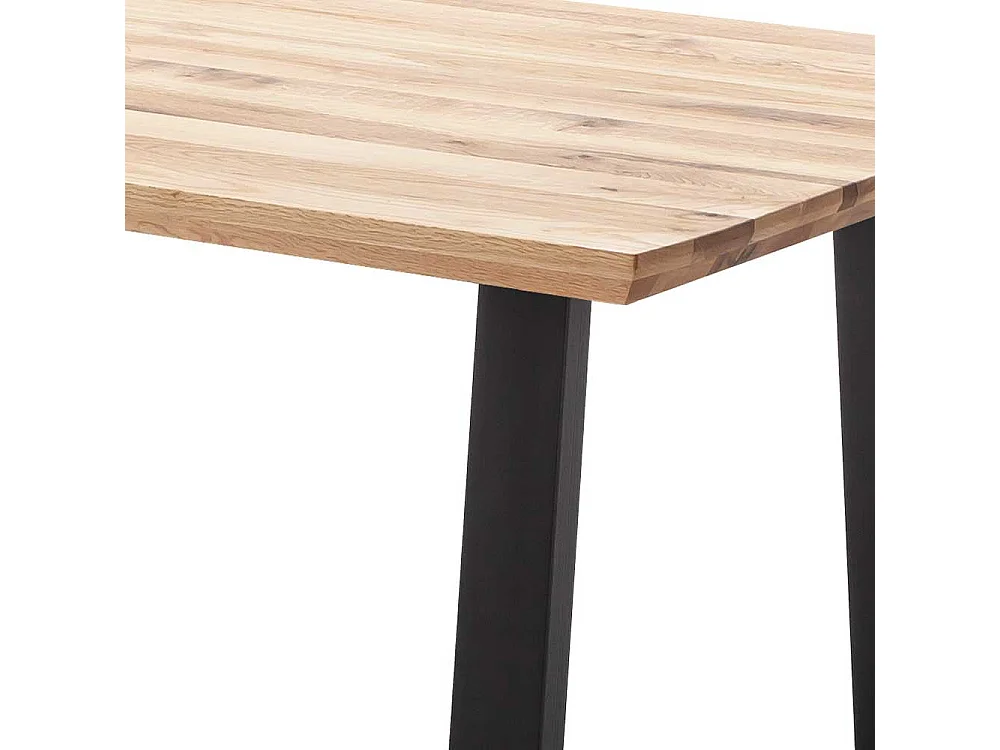 Esstisch Holztisch aus Metall und Zerreiche Massivholz