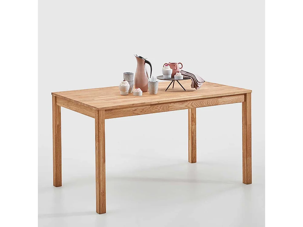 Holz Küchentisch aus Kernbuche massiv Vierfußgestell