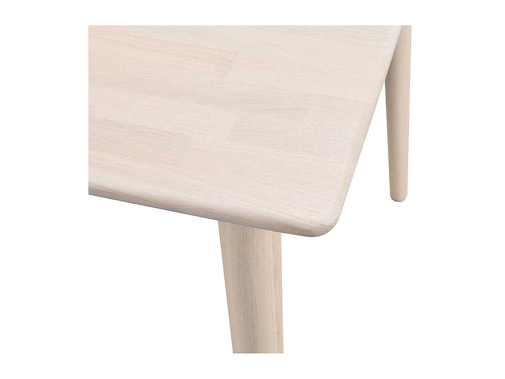 Holztisch in Eiche White Wash massiv Skandi Design