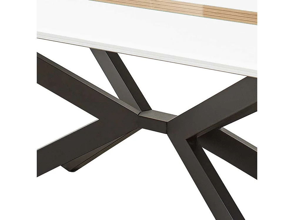 Küchen Tisch mit Spider Gestell 100 cm tief - 76 cm hoch