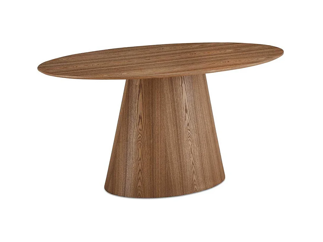 Esstisch Tisch Esszimmer in ovaler Form echtholzfurniert