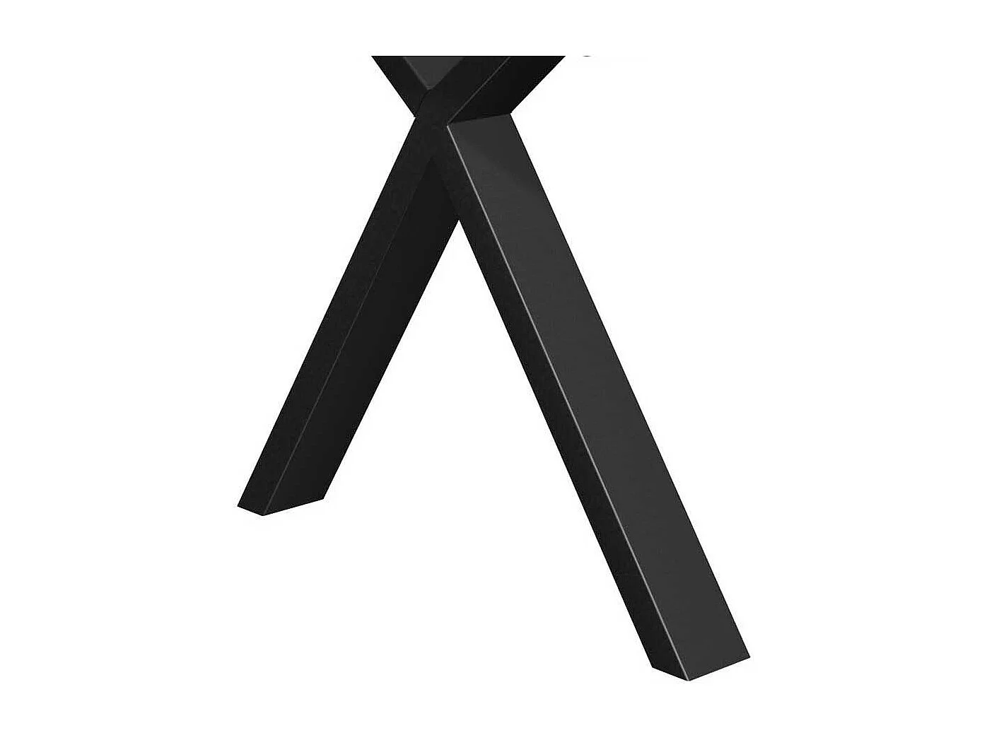 Tisch mit Baumkanten aus Eiche Massivholz und Metall X Gestell