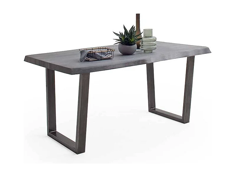 Esstisch Holztisch mit Baumkante aus Akazie Massivholz