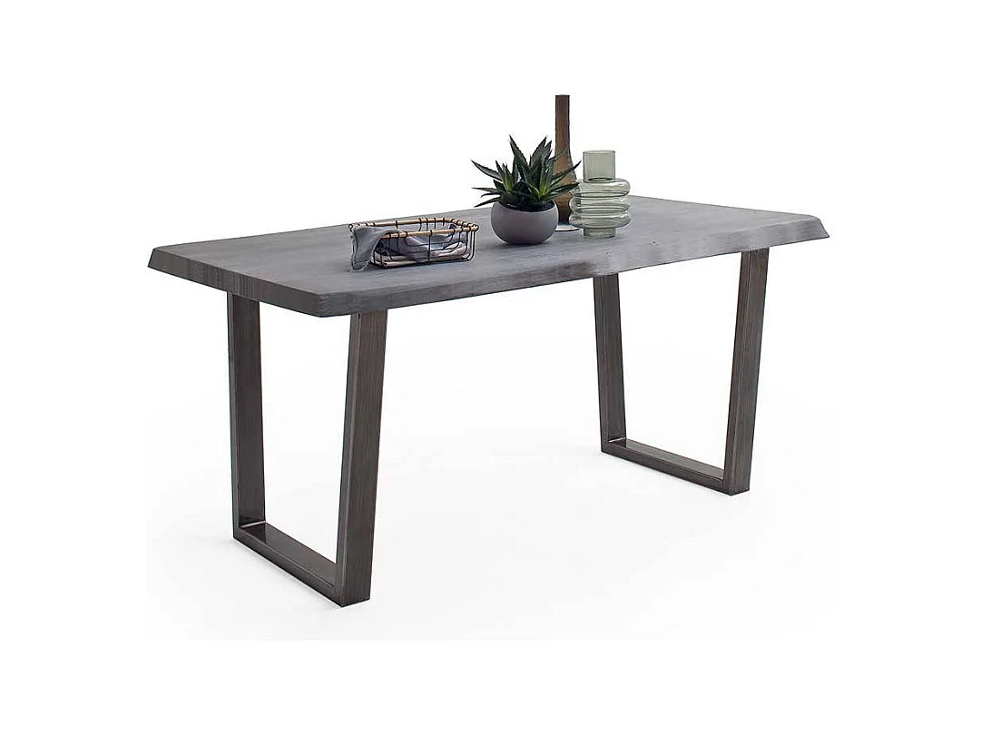 Esstisch Holztisch mit Baumkante aus Akazie Massivholz