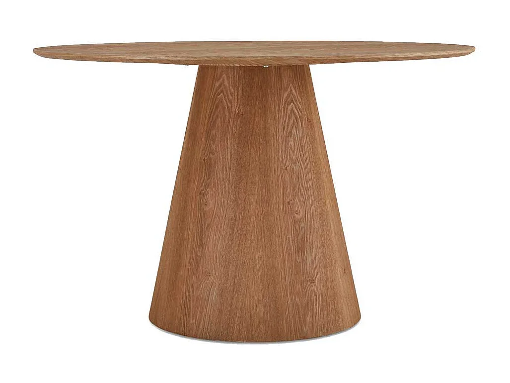 Esstisch Esszimmertisch in runder Form und Eichefarben