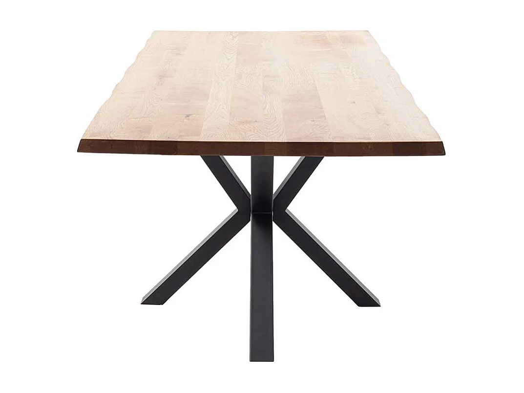 Esstisch Tisch Massivholz mit Spider Gestell aus Metall