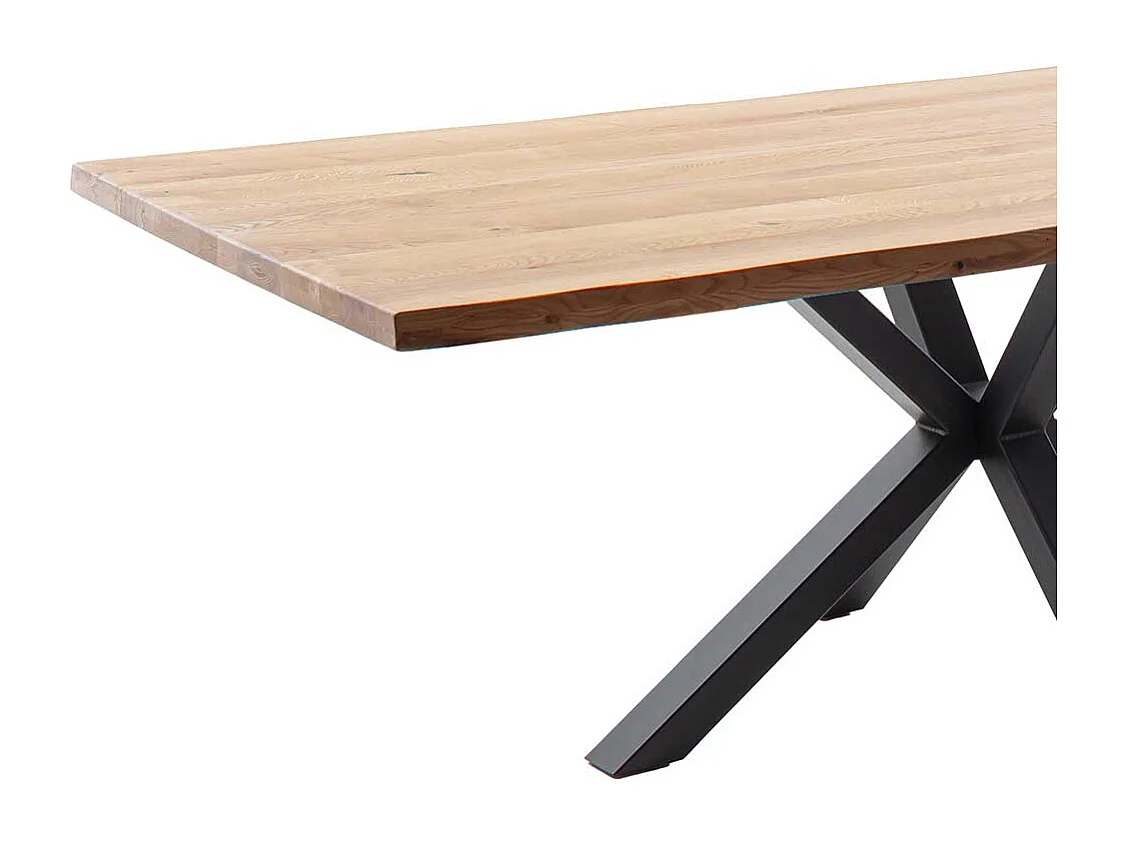 Esstisch Tisch Massivholz mit Spider Gestell aus Metall
