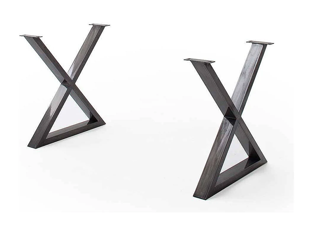 Esstisch Holztisch aus Akazie Massivholz mit X Gestell