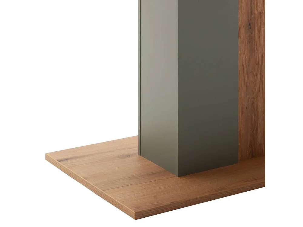 Esstisch Tisch Esszimmer in Graugrün und Eichefarben