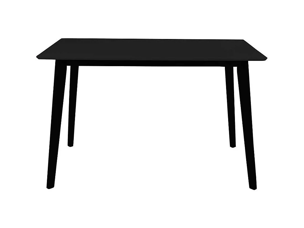 Schwarzer Küchentisch mit rechteckiger Tischplatte 120 cm breit