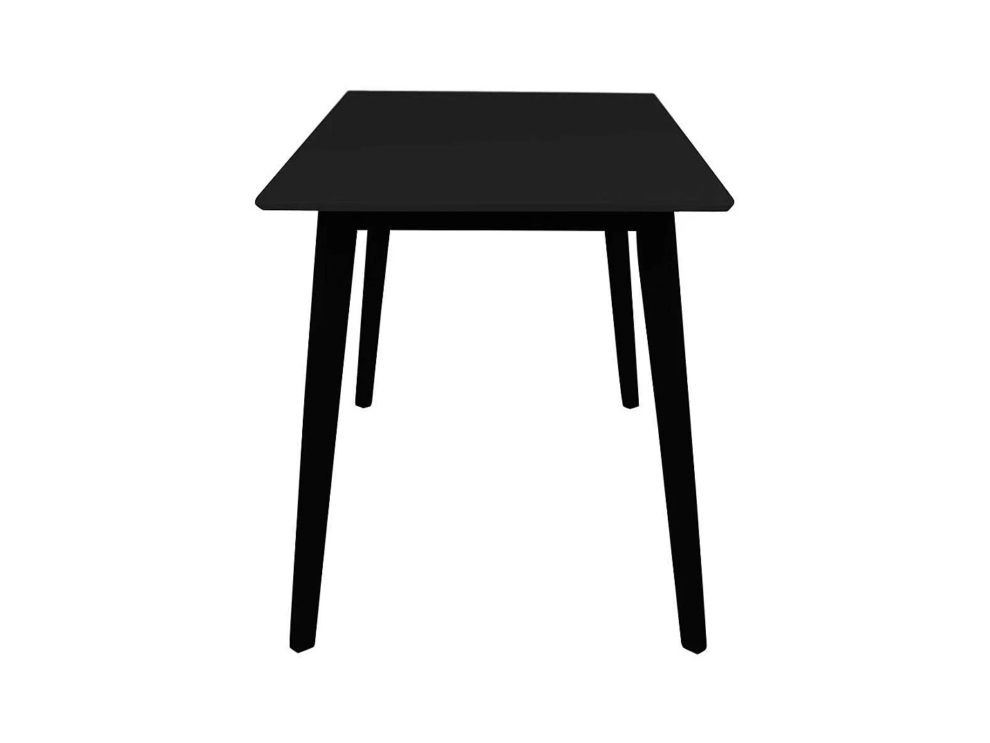 Schwarzer Küchentisch mit rechteckiger Tischplatte 120 cm breit