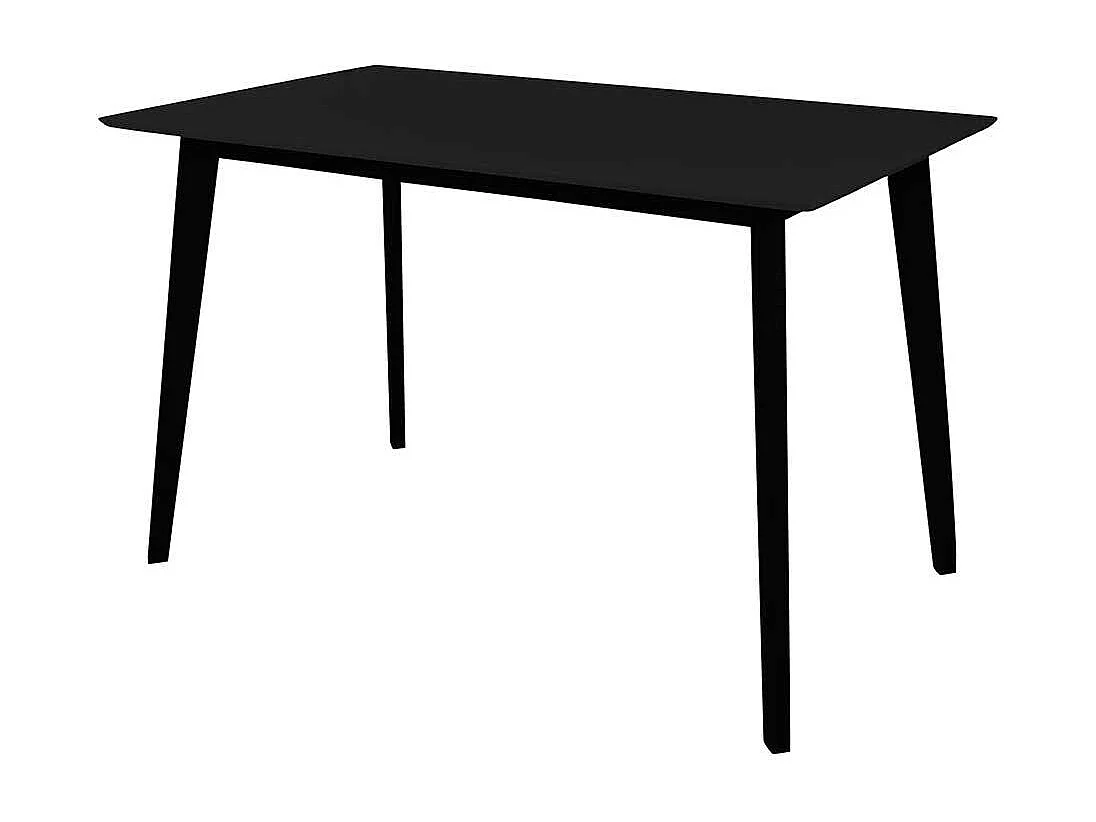 Schwarzer Küchentisch mit rechteckiger Tischplatte 120 cm breit