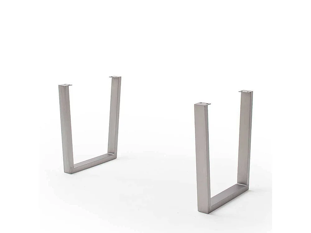 Esstisch Holztisch aus Massivholz und Edelstahl