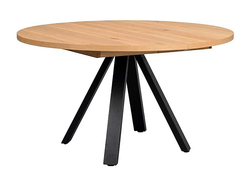 Esstisch Eiche Furnier geölt mit Vierfußgestell Metall