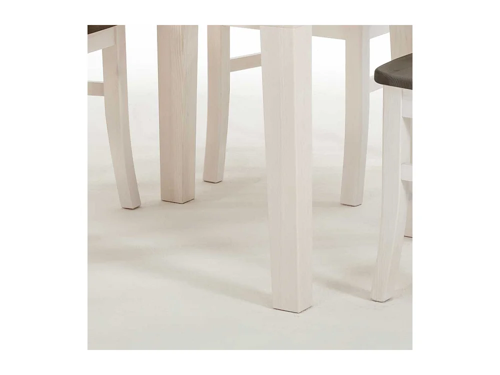 Landhaus Esstisch in Grau Weiß Kiefer massiv