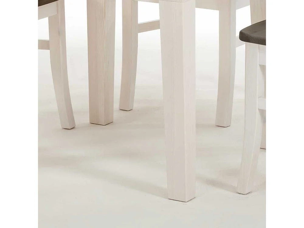 Landhaus Esstisch in Grau Weiß Kiefer massiv