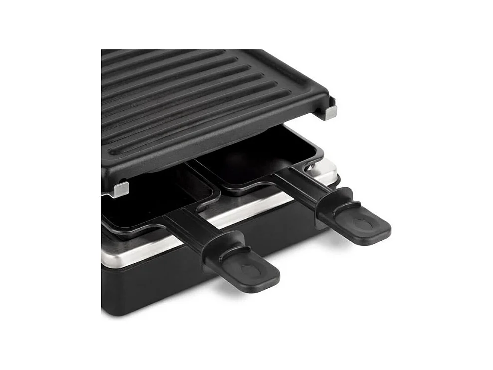 Raclette und Grill für 4 Personen – 600 W – Antihaftbeschichtung – 19,7 x 19,7 cm