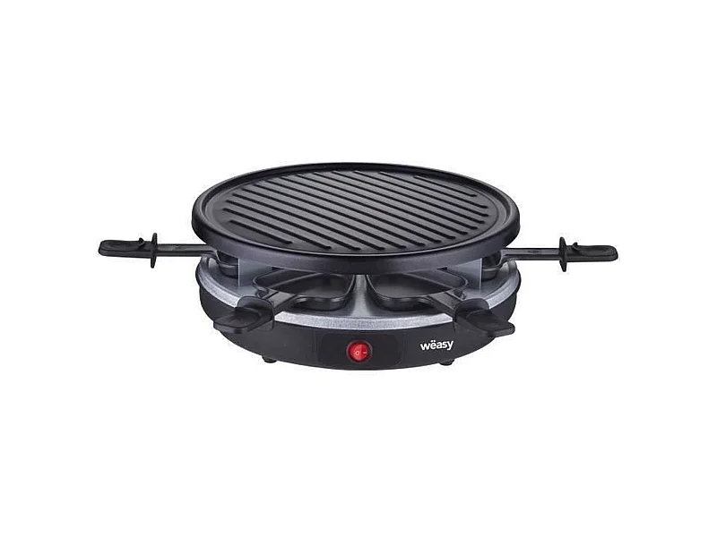 Raclette e grill per 4 persone 900 W Rivestimento antiaderente 30 x 30 cm Piastra rimovibile