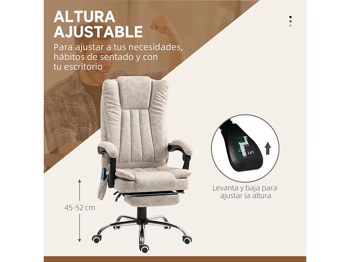 Cadeira de Massagem Vinsetto com Aquecimento e Apoio Retrátil - Conforto e Relaxamento no Escritório