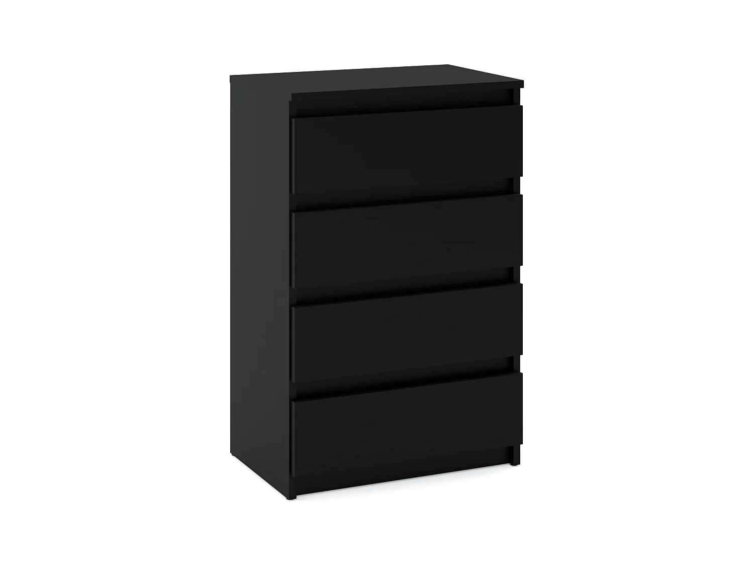 Commode NOIRE  avec 4 tiroirs 60 cm – Meuble TV, armoire pour salon ou chambre