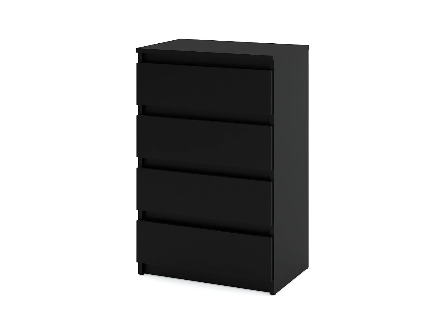 Commode NOIRE  avec 4 tiroirs 60 cm – Meuble TV, armoire pour salon ou chambre