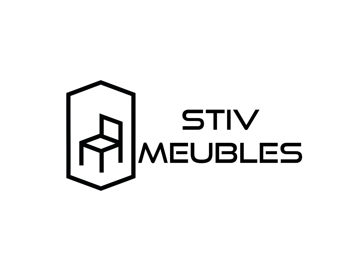 Commode NOIRE  avec 4 tiroirs 60 cm – Meuble TV, armoire pour salon ou chambre