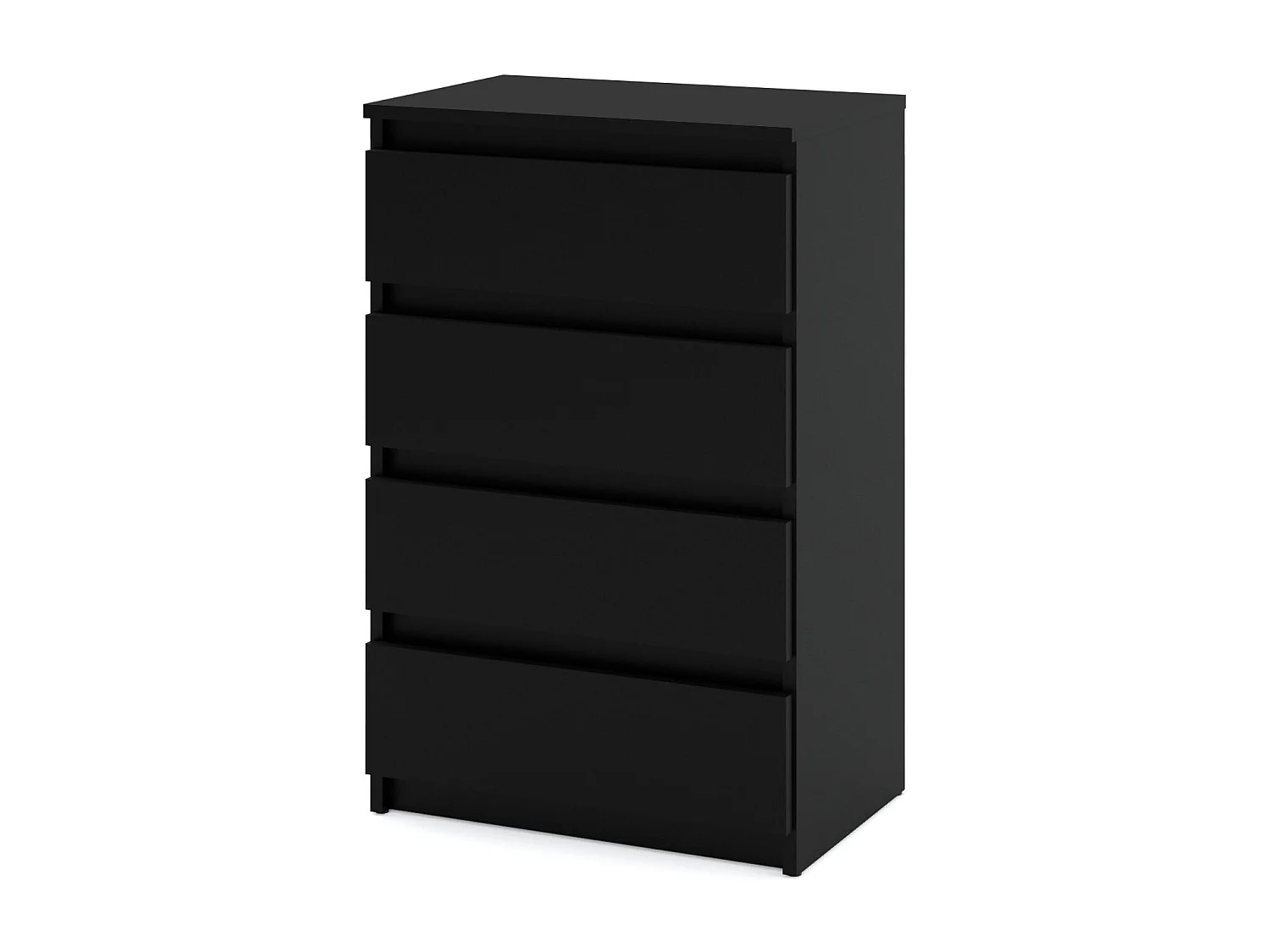 Commode NOIRE  avec 4 tiroirs 60 cm – Meuble TV, armoire pour salon ou chambre