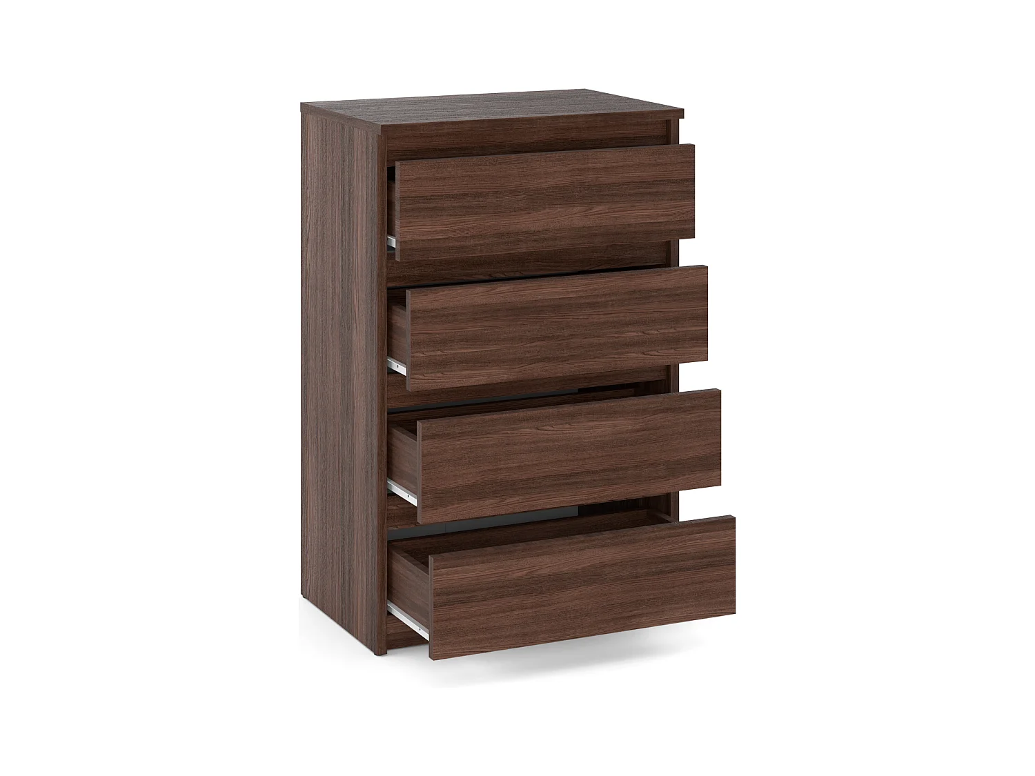 Commode à 4 tiroirs Chêne Wengé 60 CM Meuble TV – Meubles pour salon et chambre