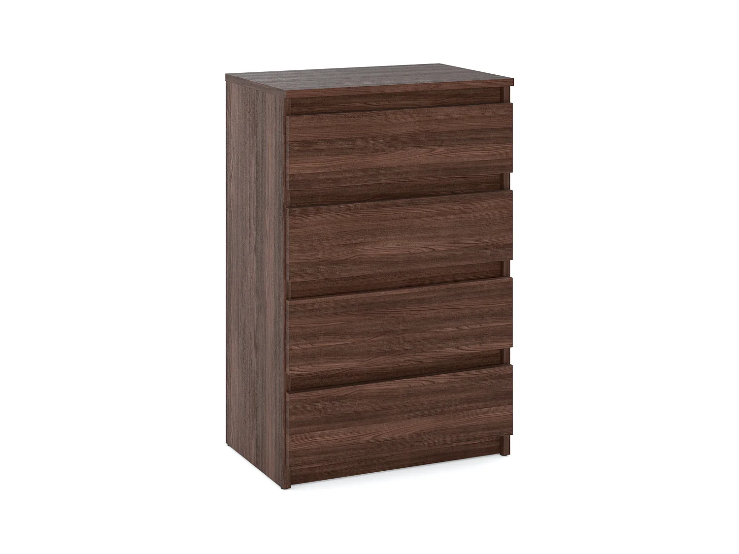 Commode à 4 tiroirs Chêne Wengé 60 CM Meuble TV – Meubles pour salon et chambre