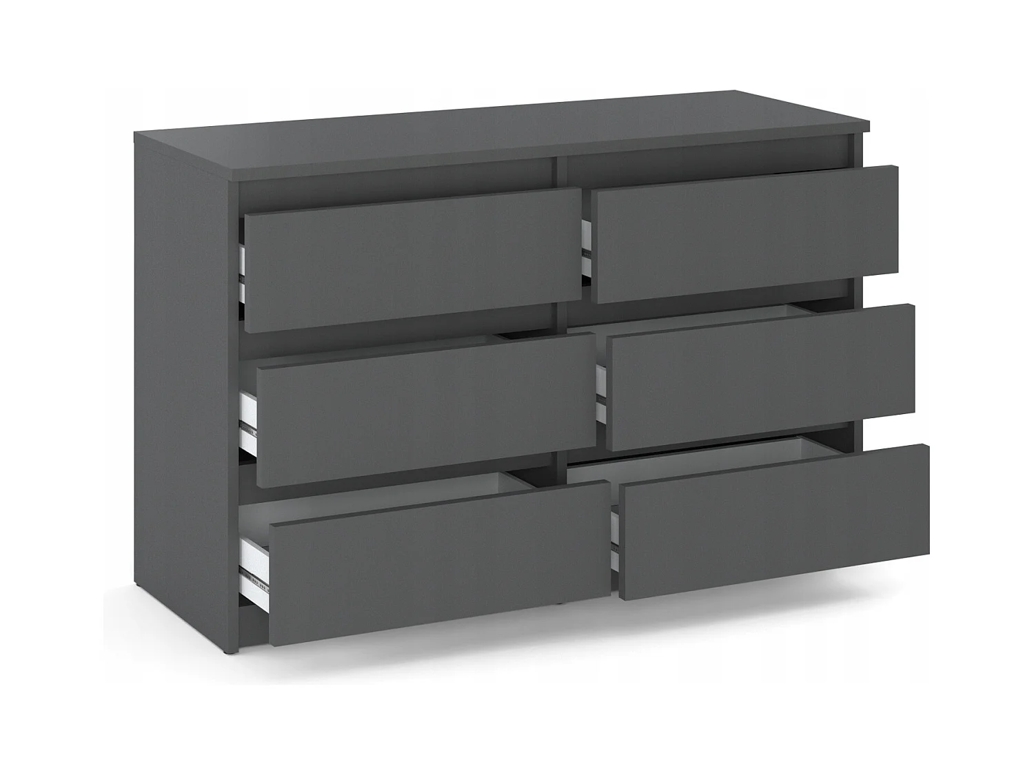 Commode 6 tiroirs – style contemporain – GRIS  – 100 X70X33,5 cm - chifonnier LOFT
