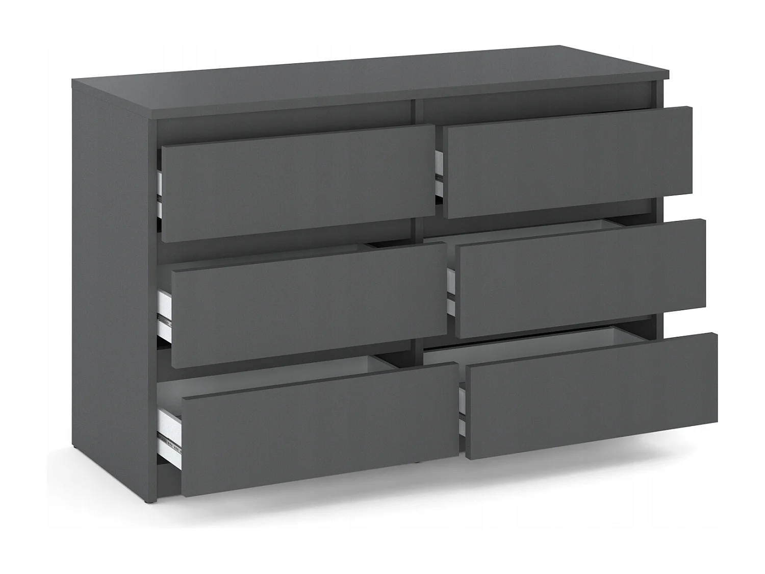 Commode 6 tiroirs – style contemporain – GRIS  – 100 X70X33,5 cm - chifonnier LOFT