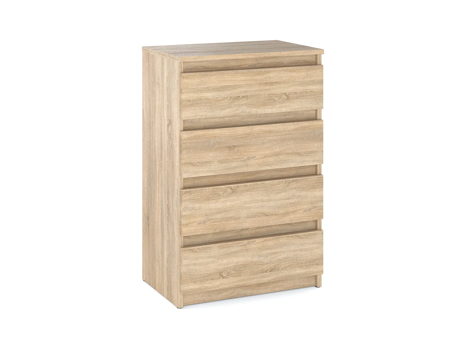 Commode Chêne Sonoma avec 4 tiroirs 60 cm – Meuble TV, armoire pour salon ou chambre