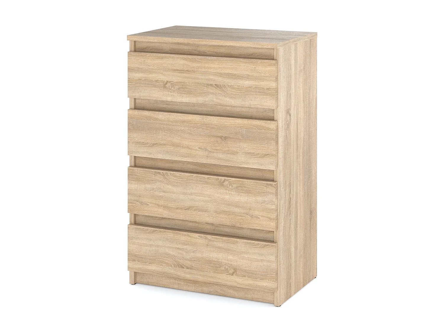 Sonoma eikenhouten ladekast met 4 lades 60 cm – tv-meubel, kast voor woonkamer of slaapkamer