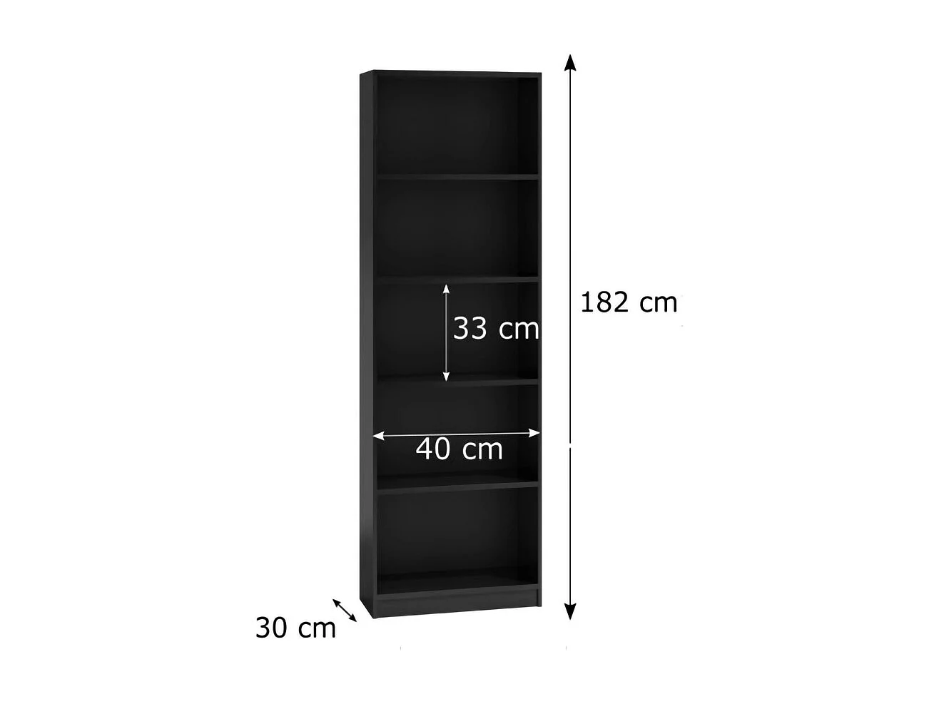 Libreria moderna 182x40x30 cm con 4 ripiani rovere naturale LBT1