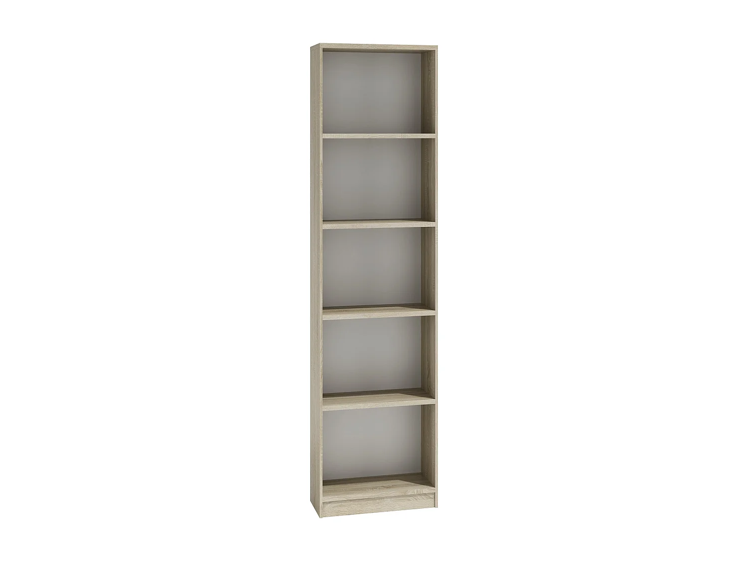 Libreria moderna 182x40x30 cm con 4 ripiani rovere chiaro LBT1