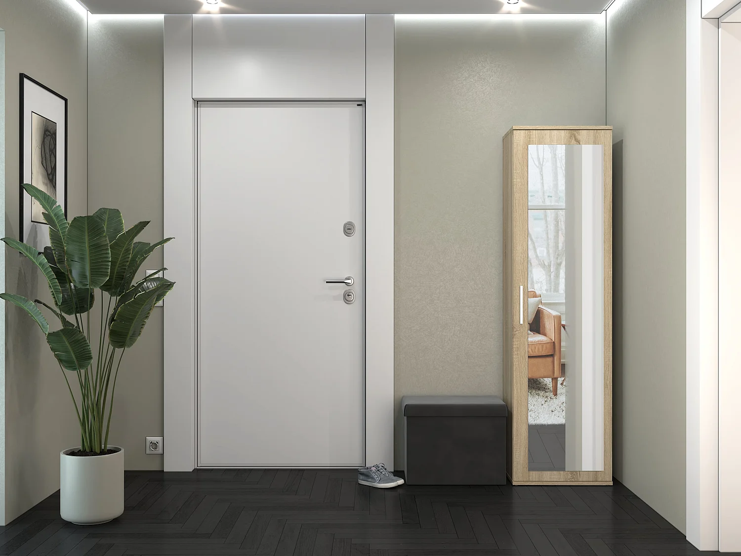 Armadio guardaroba per ingresso rovere chiaro MIT4