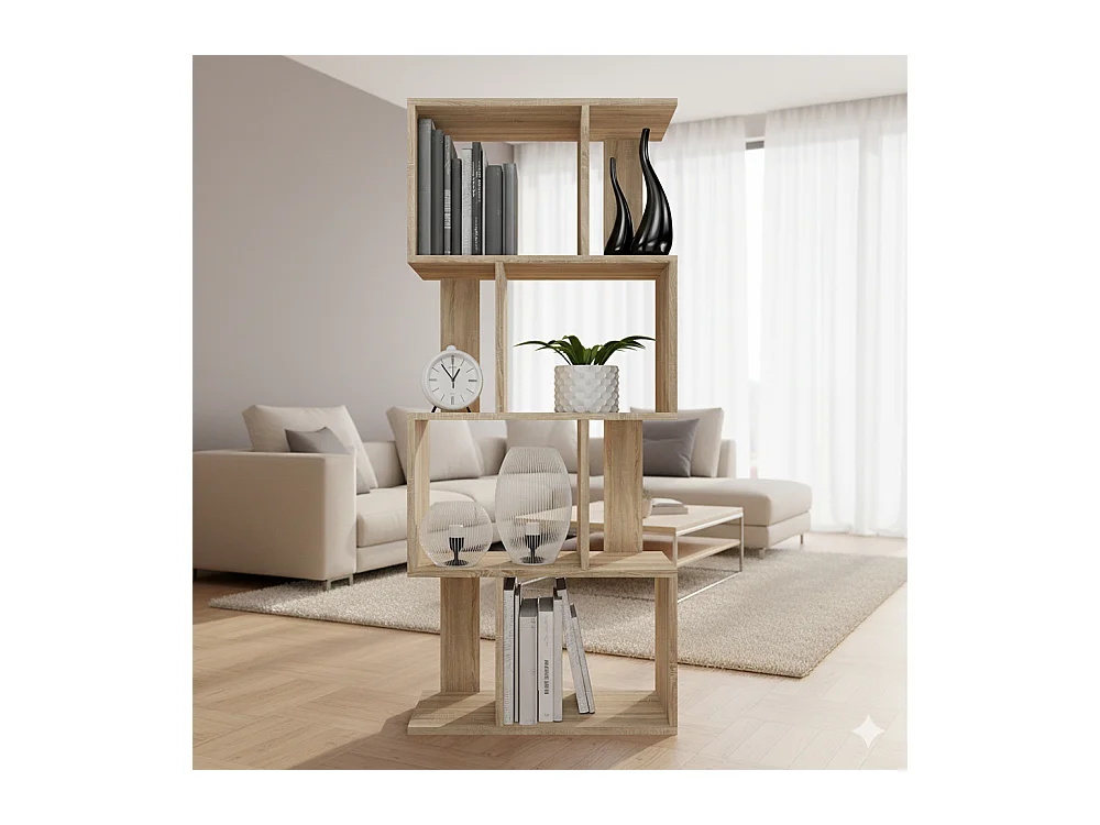 Libreria moderna 59,5x140x30 cm rovere chiaro LBT9
