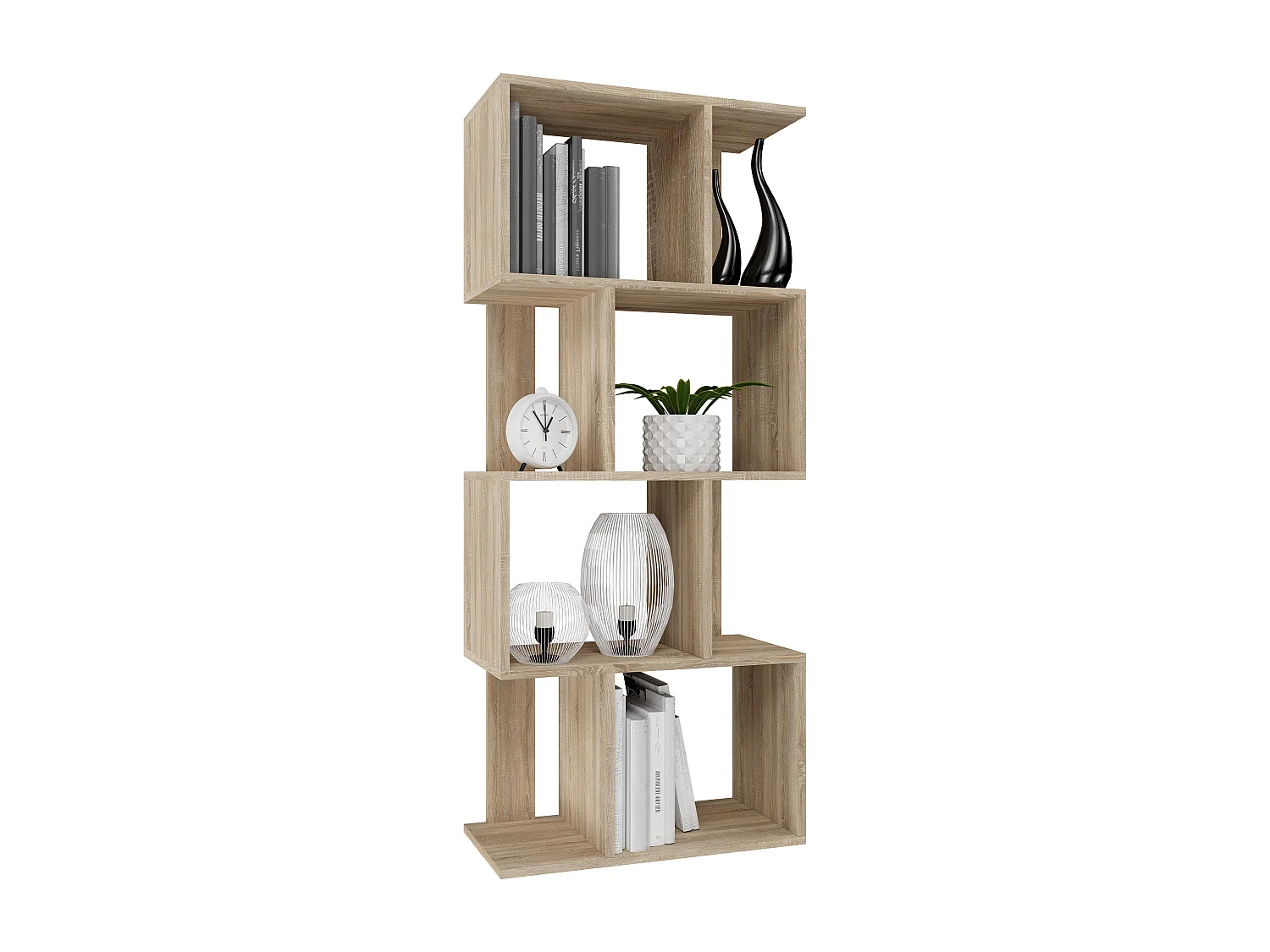 Libreria moderna 59,5x140x30 cm rovere chiaro LBT9