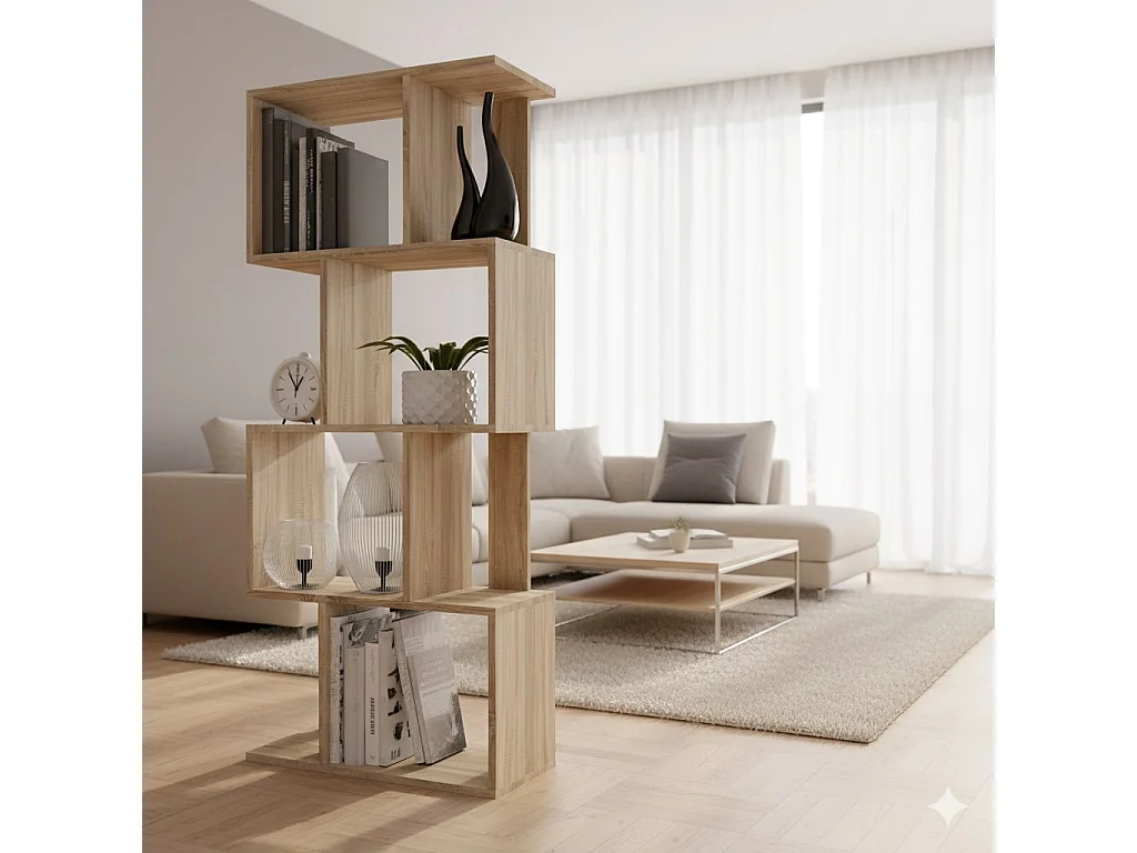 Libreria moderna 59,5x140x30 cm rovere chiaro LBT9