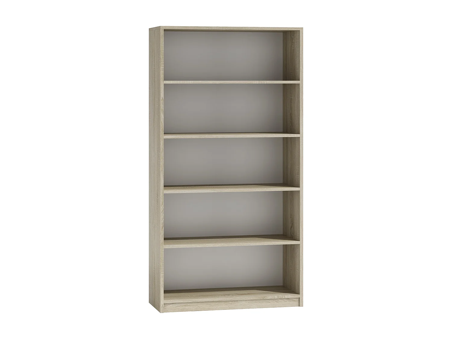 Libreria moderna 80x182x30 cm con 4 ripiani rovere chiaro LBT3