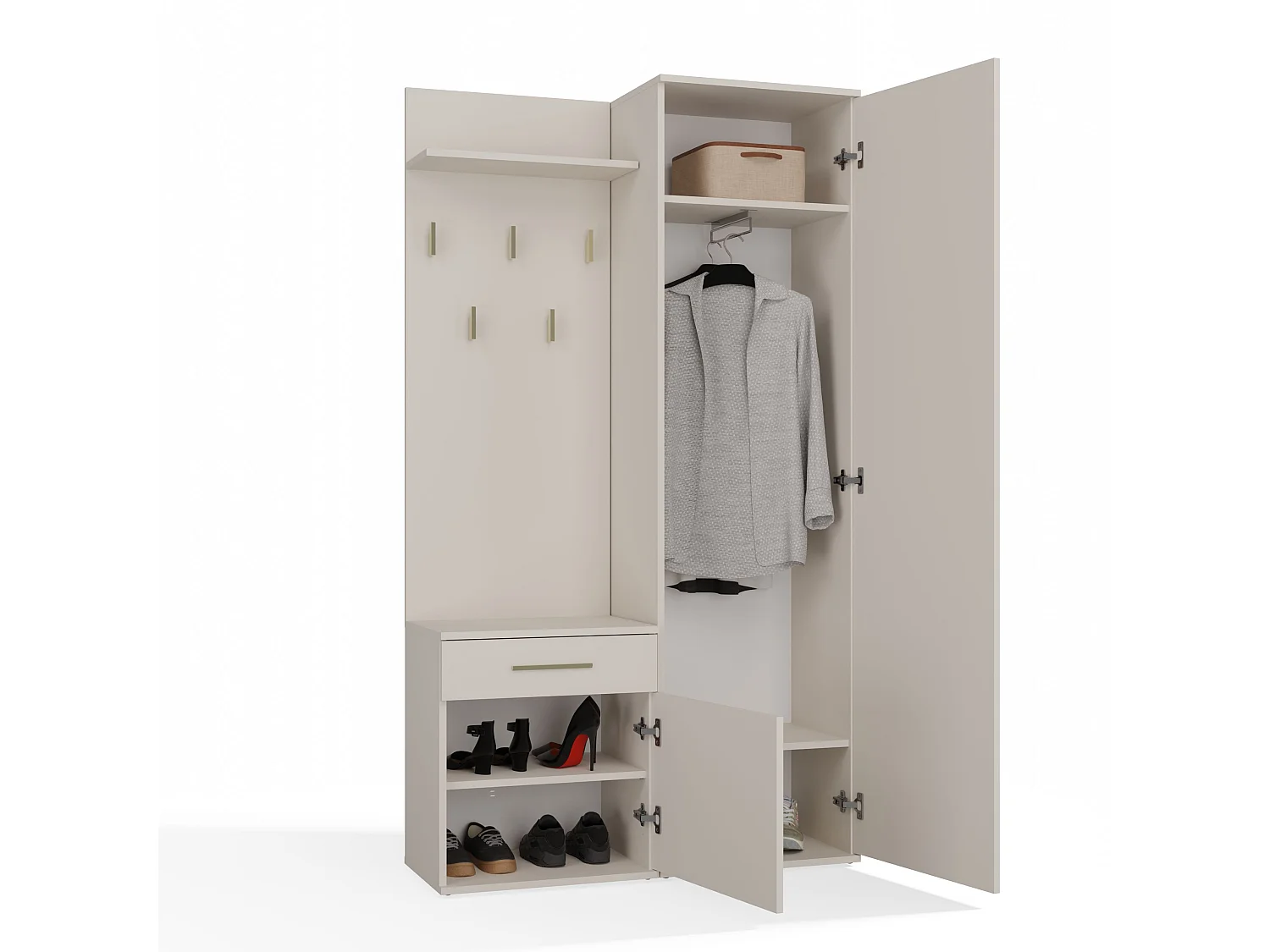 Mobile ingresso con specchio beige MIT3