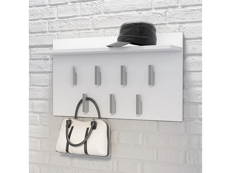 Appendiabiti a muro 70x40x20 cm bianco MIT6