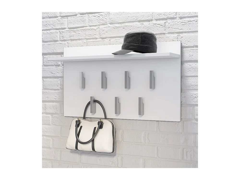 Appendiabiti a muro 70x40x20 cm bianco MIT6