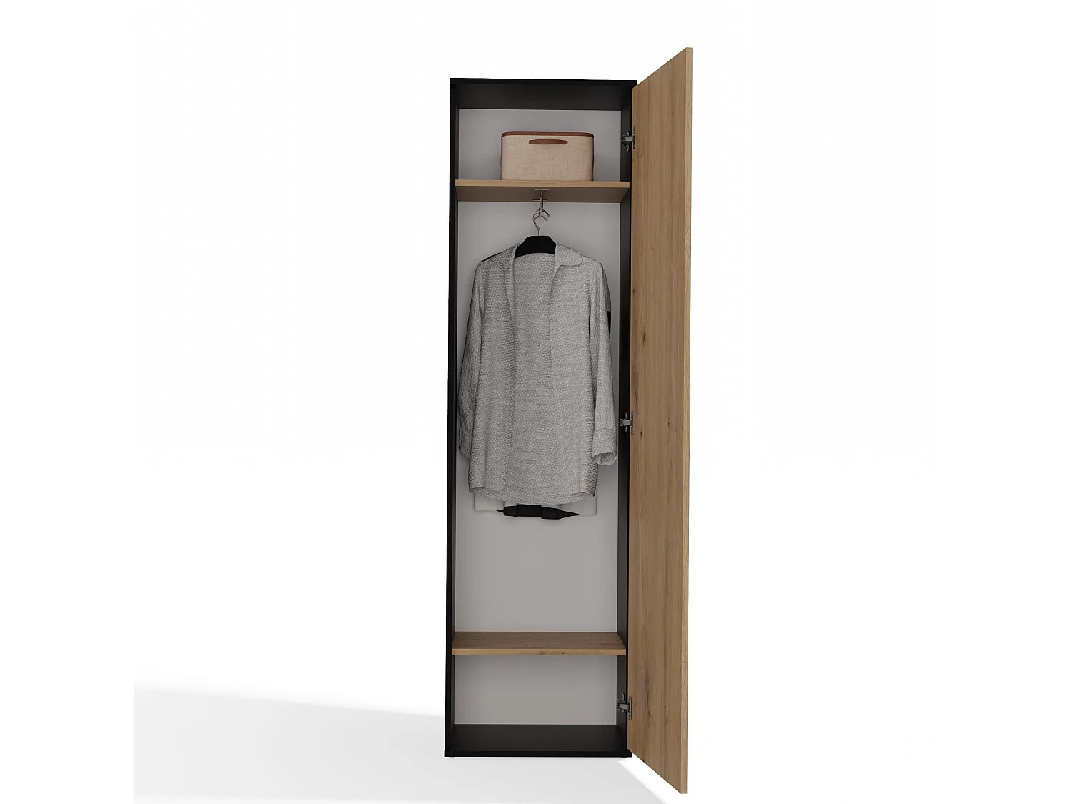 Armadio guardaroba per ingresso rovere e antracite MIT4