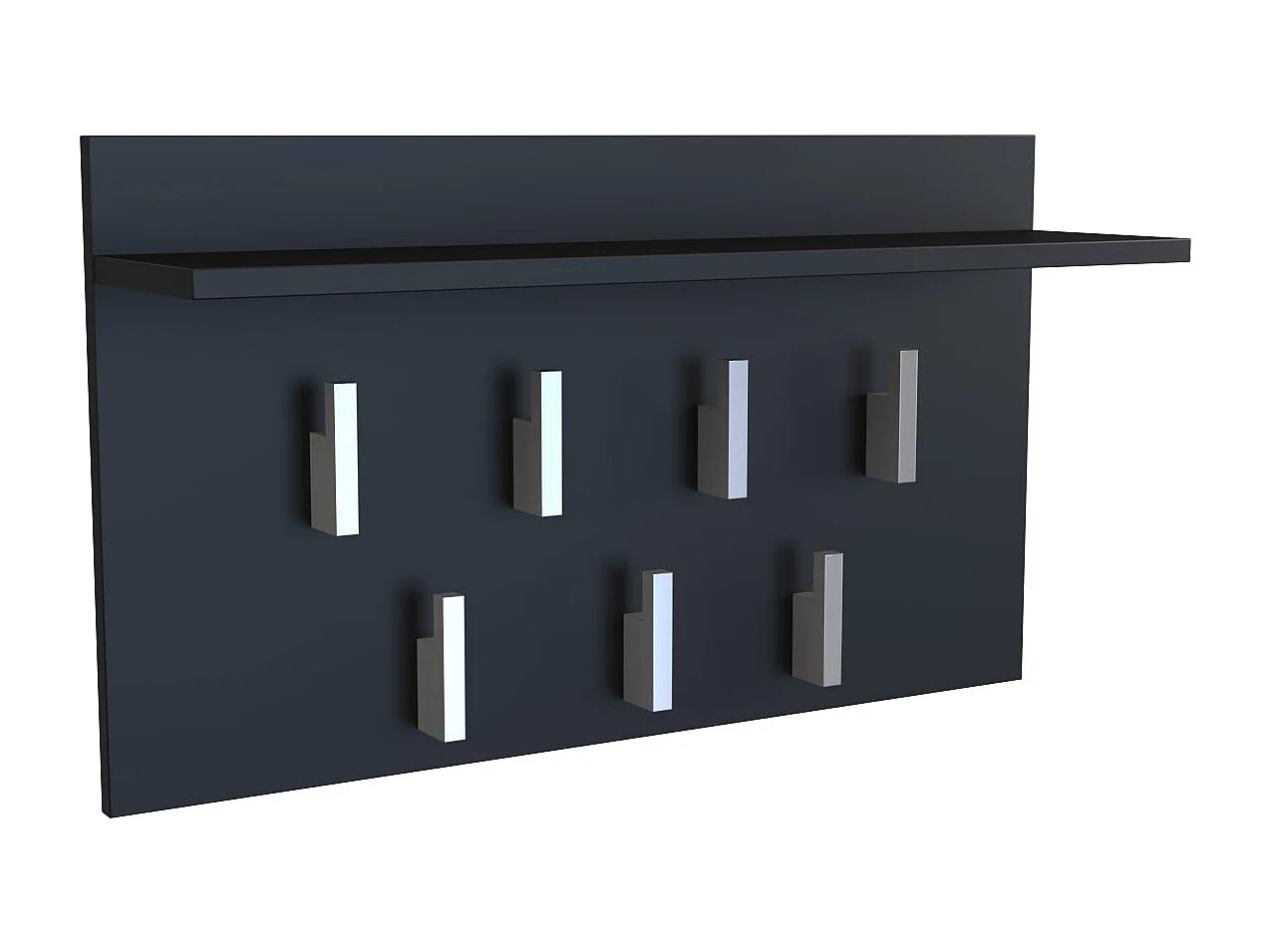 Appendiabiti a muro 70x40x20 cm nero MIT6