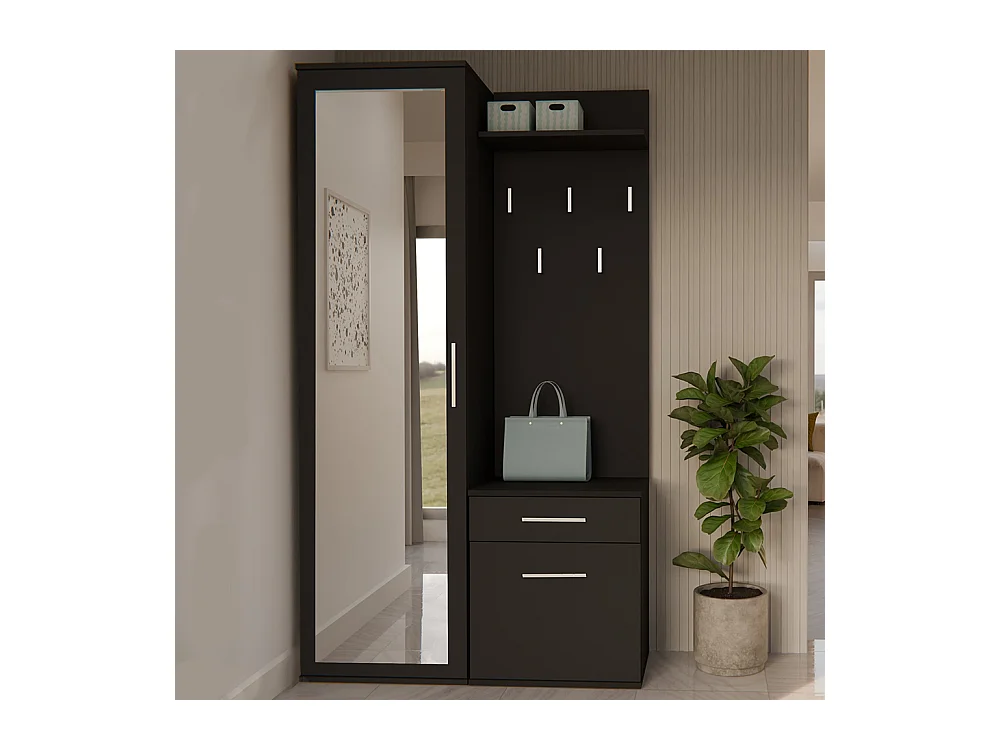 Mobile ingresso con specchio nero MIT3